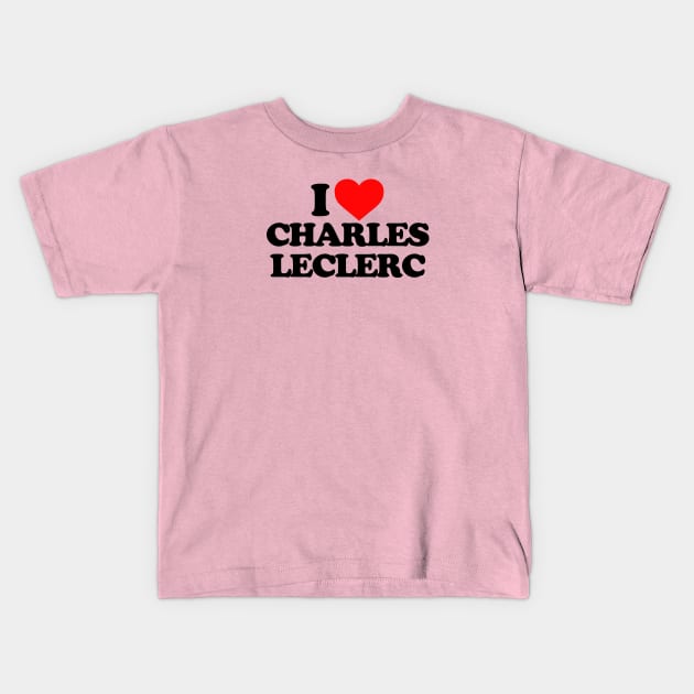 I love Charles Leclerc Kids T-Shirt by Mrmera